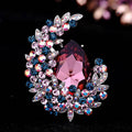 Crystal Moon Brooch For Women Stylish All-Season Accessory