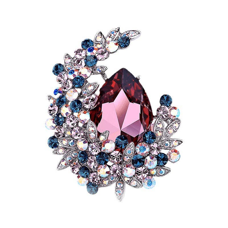 Crystal Moon Brooch For Women Stylish All-Season Accessory