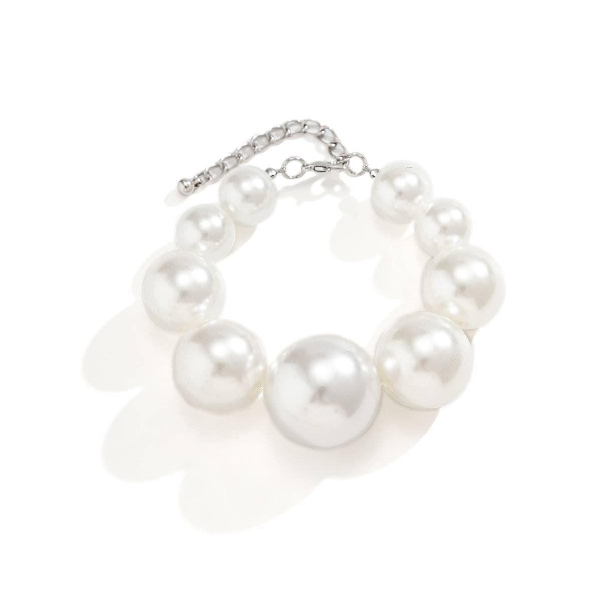 Vintage Style Faux Pearl Beaded Necklace Artisan Design Jewelry