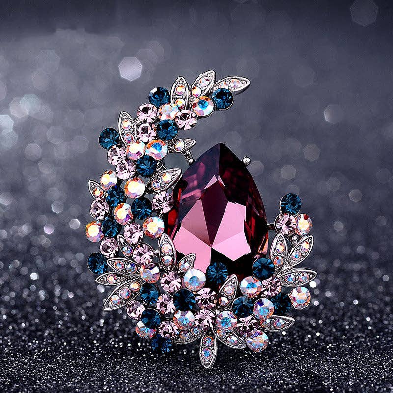 Crystal Moon Brooch For Women Stylish All-Season Accessory